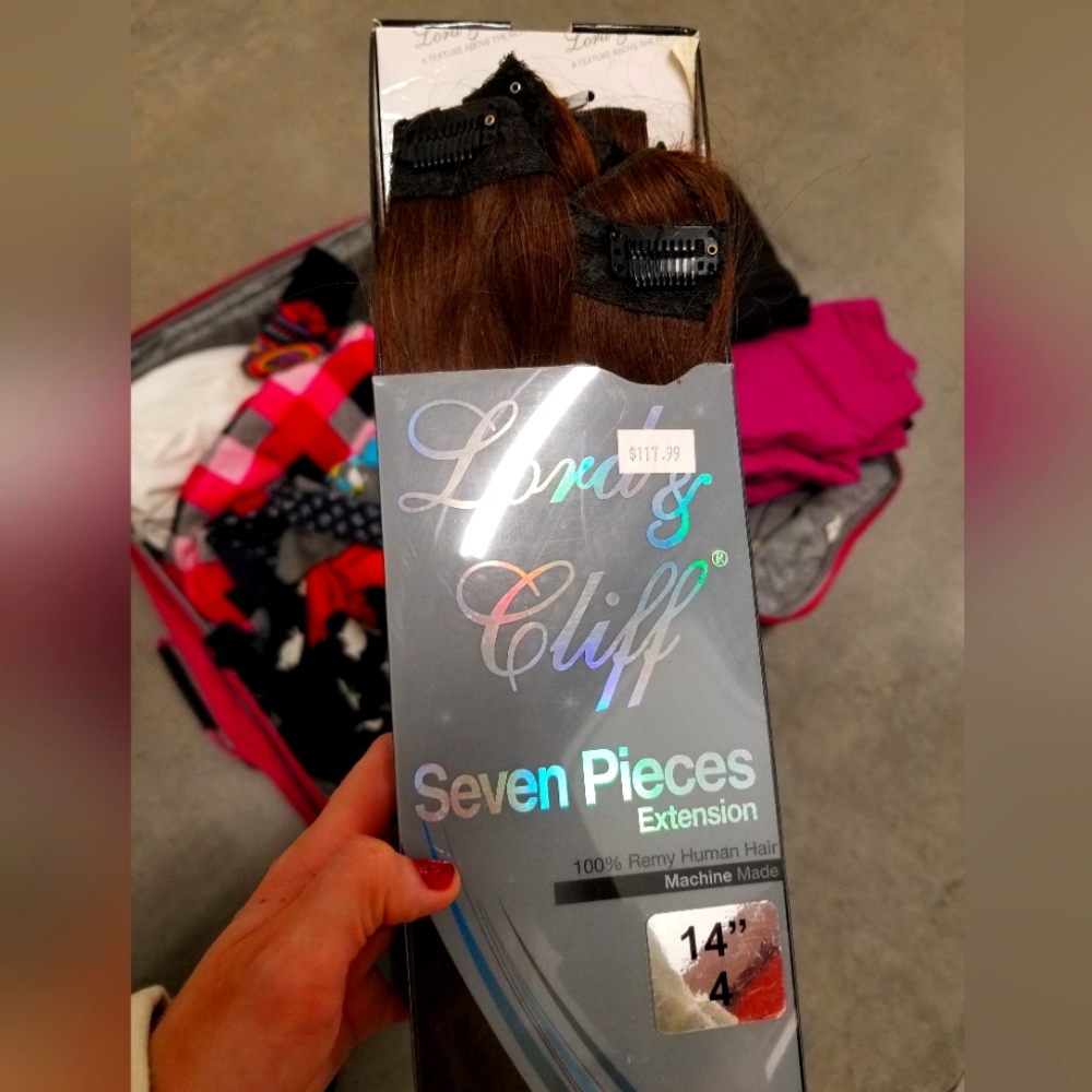Brunette clip in extensions